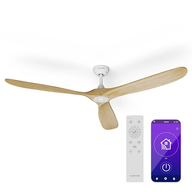پنکه سقفی هوشمند کلارشتاین آلمان مدل klarstein Bahama Breeze Smart - دارای Wi-Fi و کنترل از راه دور و طراحی مدرن